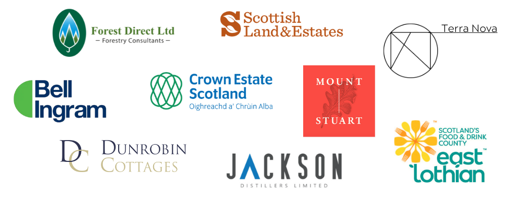 Mount Stuart Trust, Bell Ingram, Crown Estate Scotland, Jackson Distillers, Forest Direct Ltd, Dunrobin Cottages, Scottish Land and Estates